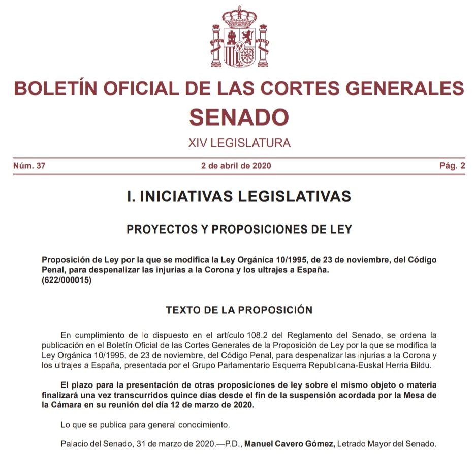 Mientras PSOE y Podemos empiezan a ponerse la venda antes de la herida con campañas contra la oposición, esto es a lo que se dedican, en plena catástrofe por el #Covid_19, sus socios ERC y Bildu.
Aún así y a pesar de algunos #EsteVirusLoParamosUnidos 👍💪🇪🇦 #NoBajesLaGuardia 😷😷