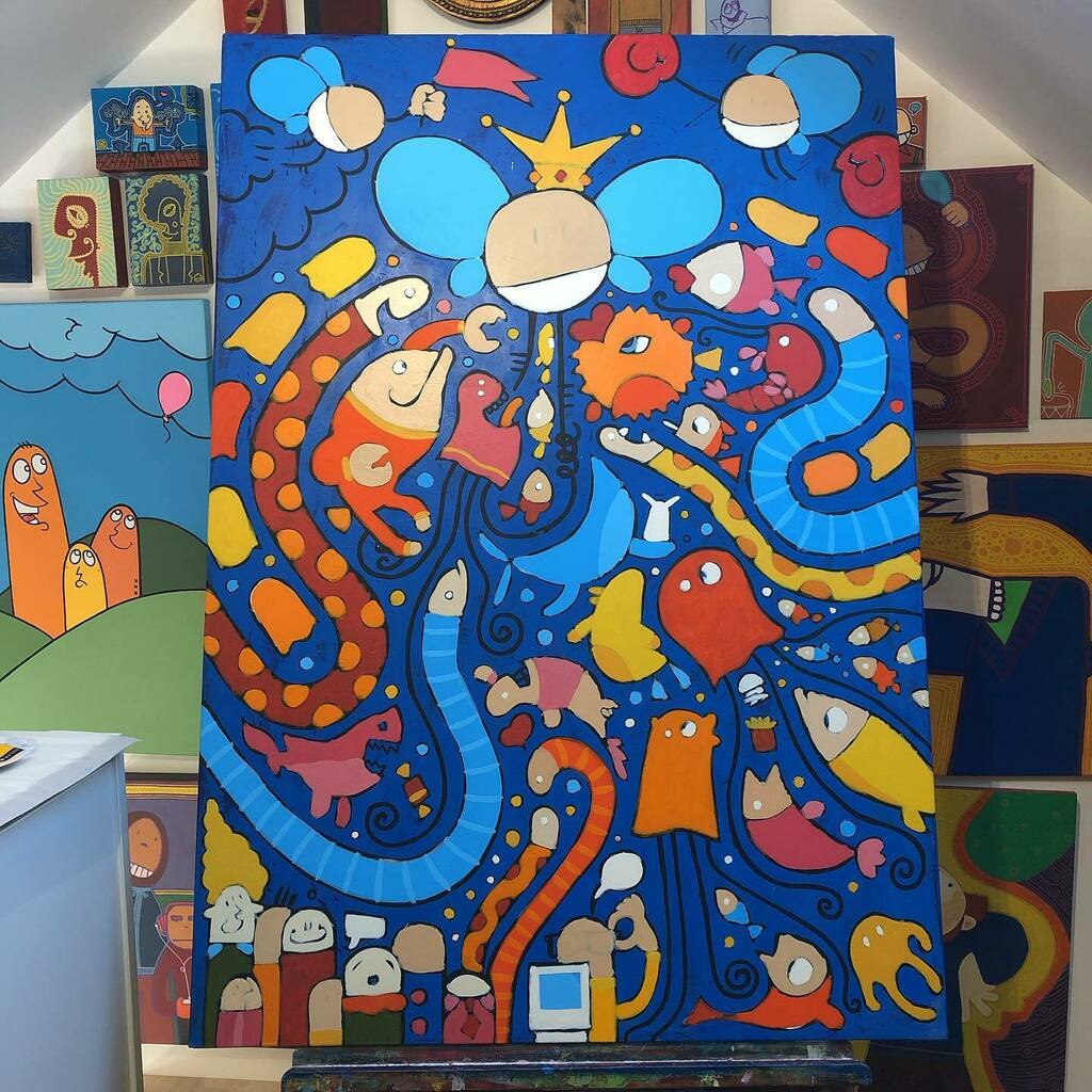 zarumbatus's tweet photo. #wip #artwork #paint #acrylic #canvas #doodle https://t.co/TwbzsY2va1