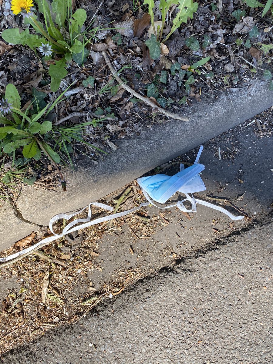 It used to be #fastfood wrapping that littered the streets. Now it’s #PPE.  #covid19UK