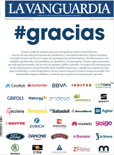OctuvreCAT's tweet photo. ❌❌
Avui hem de reconèixer que la portada de La Vanguardia ens agrada molt.
Per un cop a la vida reconeixen obertament el que tots sabem: que es deuen al poder econòmic i que existeixen gràcies a ells. https://t.co/No6jS6hvZ4