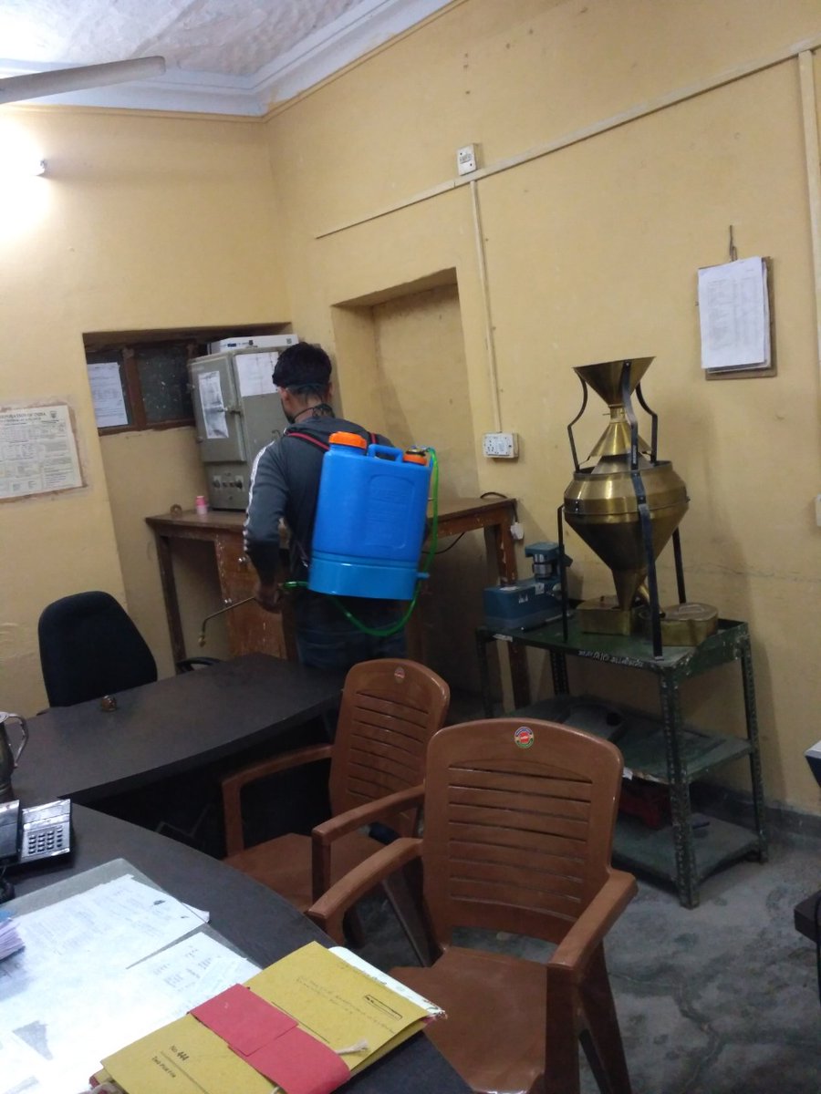 FBikaner's tweet photo. Sanitization of FCI,  Divisional Office, Bikaner https://t.co/IEULN8oLIG