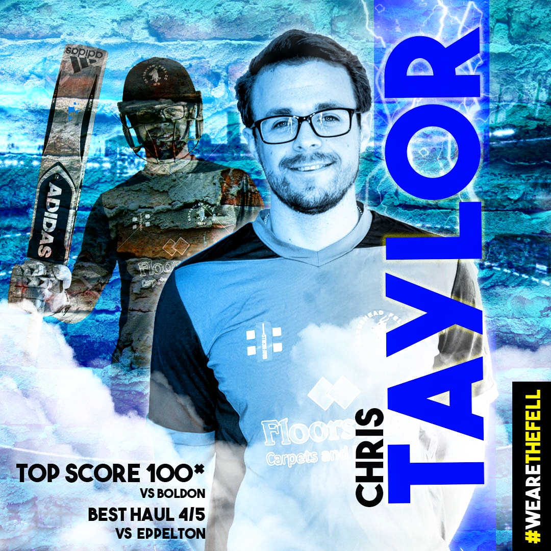 GatesheadFellCC's tweet photo. Today's stat attack all rounder Chris Taylor #cricket #cricketfamily #cricketdesign #batsmen #wearethefell https://t.co/HPtRokn0BN