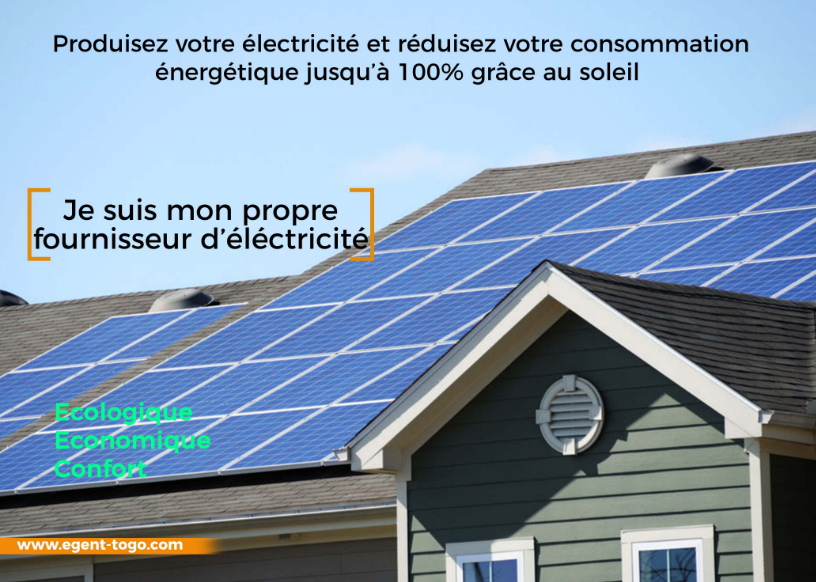 Votre énergie verte avec EGENT-TOGO
Etude-Conception-Réalisation
Equipement de Qualité-Garantie
Une équipe spécialise en #Solaire #Photovoltaïque a votre disposition.
INFO: 0022892531455-91204373