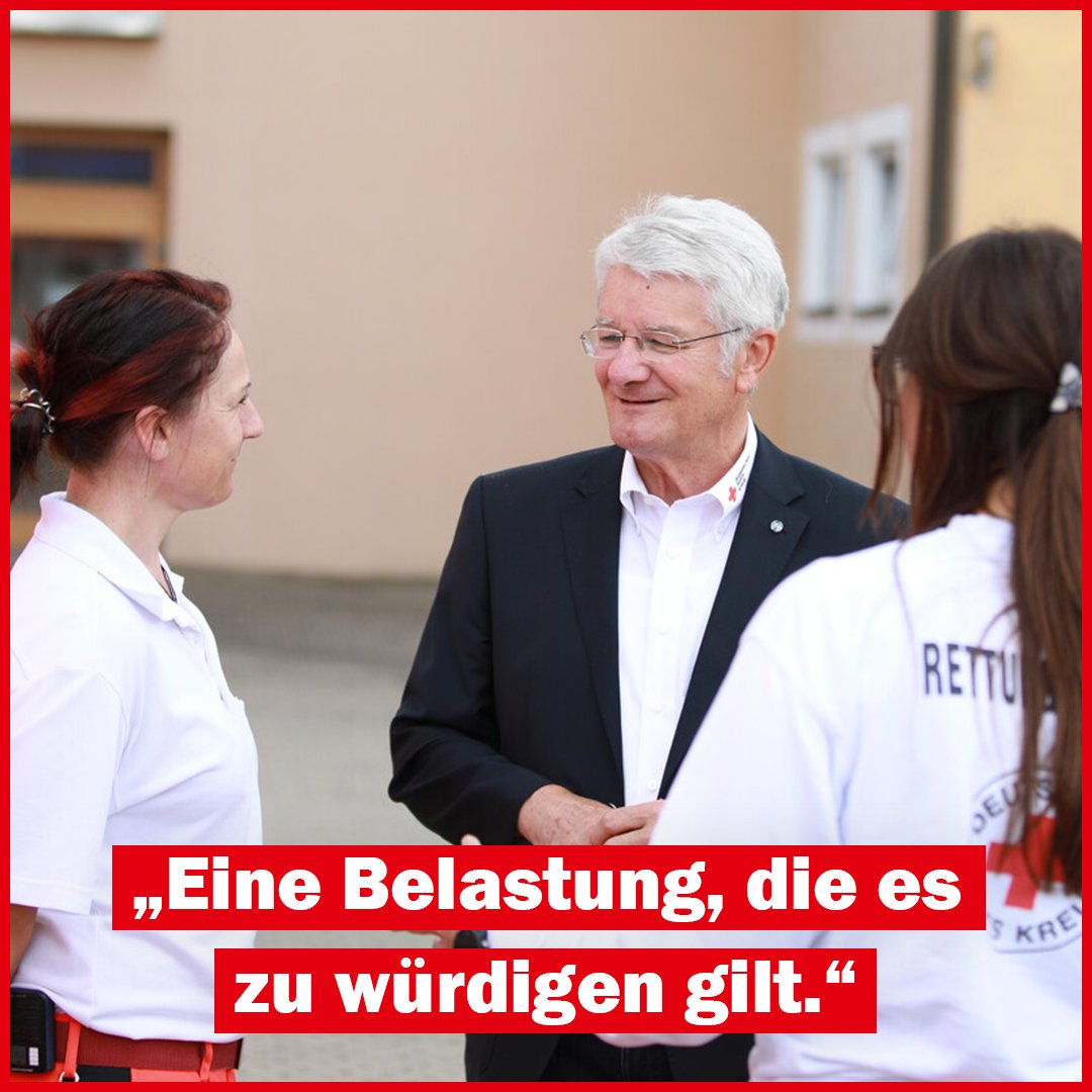Wir begrüßen den Vorstoß von @markus_soeder, Pflegekräften einen Bonus in Höhe von 500€ auszuzahlen. Aber: Mitarbeitende des Rettungsdienstes dürfen nicht außer Acht gelassen werden! "Sie arbeiten an Belastungsgrenzen", so Präsident Zellner. #BRK

go.brk.de/3bPacVt