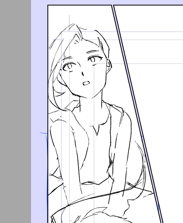 これは描き続けてたら一日の中で変わってしまった絵柄 