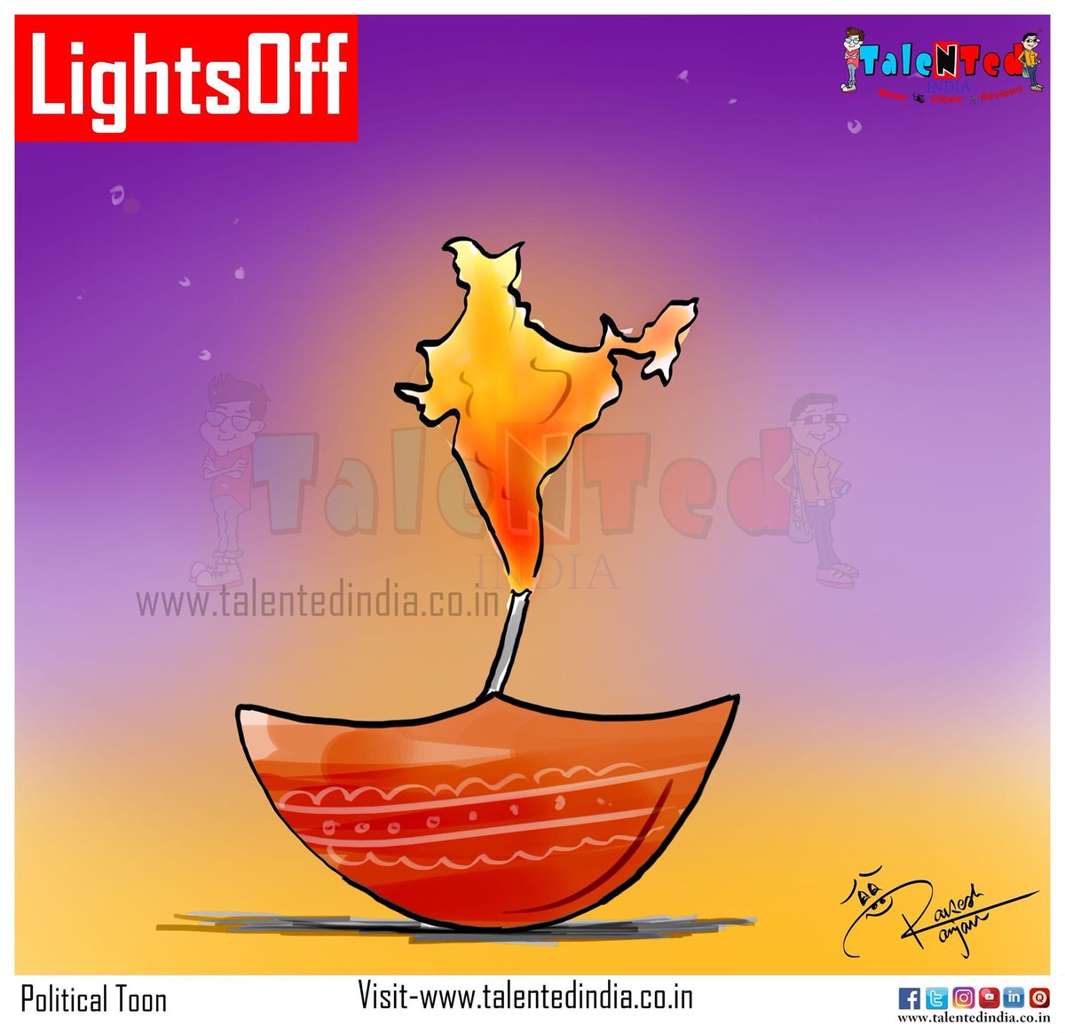 cartoonistrrs's tweet image. #ModijiSaveDoctors #CoronavirusPandemic  #LightsOff