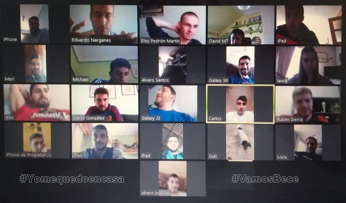 👋 Hola, buenos días a todos. 

Plantilla y cuerpo técnico teletrabajando. Hay que seguir manteniendo la concentración. #VamosBece