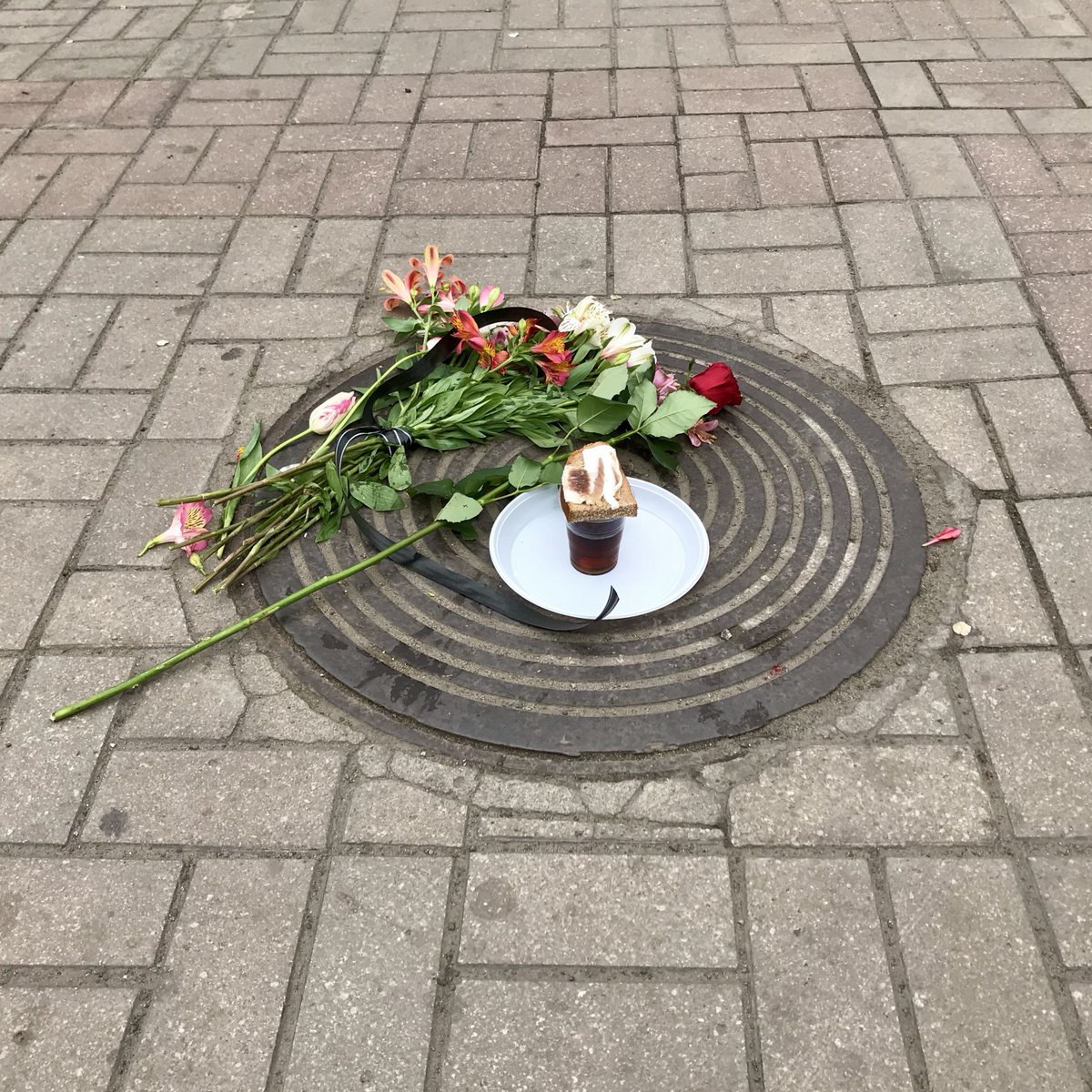 Nothing is sacred. This was left not far from the police station in remembrance of one of the fallen, and was quickly removed by the police. A resident told me ‘It’s like they are trying to erase the past, to cover up and pretend that this did not happen. Just like the nazis’.