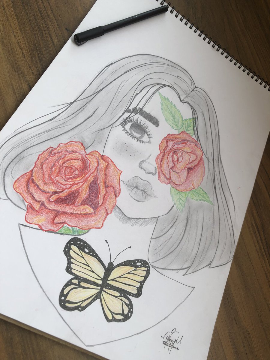 namjooonniiee's tweet photo. So.....i tried a little something 👉👈
Tho i feel pencil colours aren’t meant for me :( #pencilsketch https://t.co/9uxa4MNffe