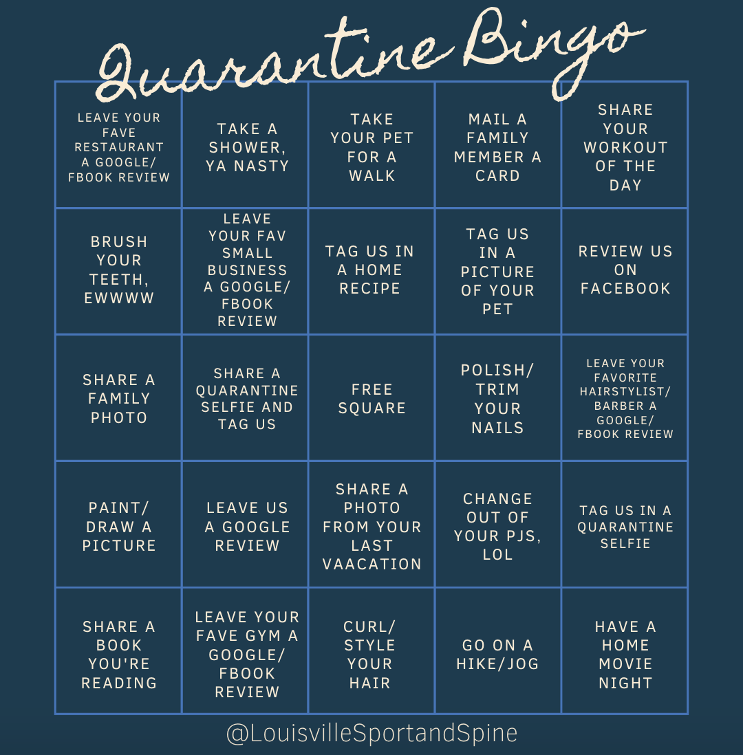 LouSportsDoc's tweet photo. #Quarantine #bingo #smallbusiness #smallbusinesses #smallbusinesssupport #togetherky #teamkentucky #sunday https://t.co/XzhSOqSooQ