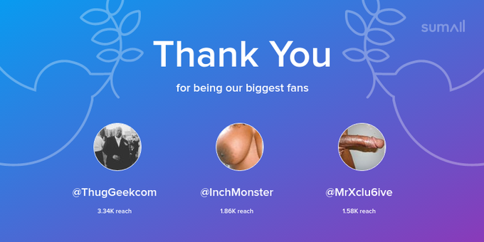 Our biggest fans this week: ThugGeekcom, InchMonster, MrXclu6ive. Thank you! via https://t.co/7jmtaMvHaC<a href="/tag/instagramdown"class="tags"><span>#instagramdown</span></a>