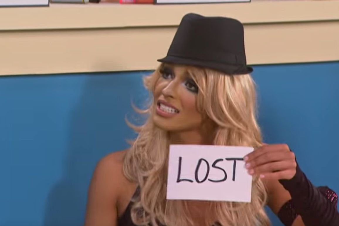 Number 9: Finally, our sadly eliminated queen, Aiden Zhane. This is a really good joke because it has two layers - LOST because Aiden played a confused old woman, and LOST because, well, she lost.  @Aiden_Zhane  @TATIANNANOW