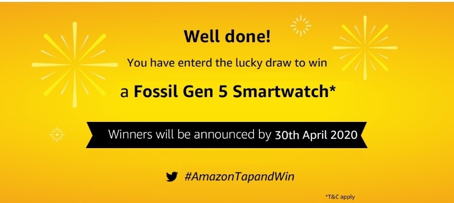 DivyGajjar's tweet photo. #AmazonTapandWin https://t.co/EhDhV0BGZw