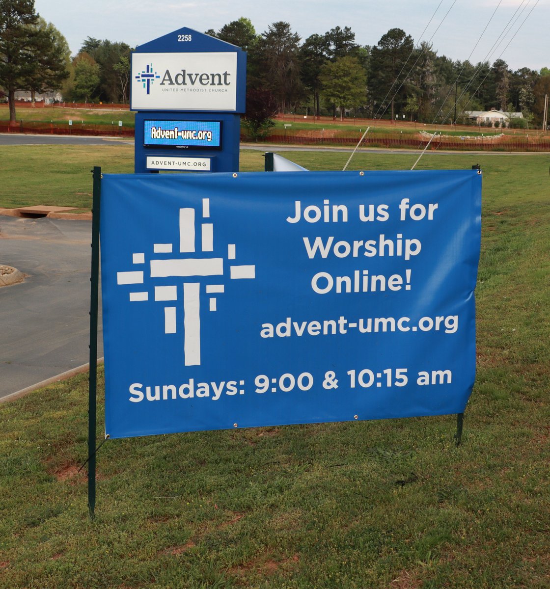 AdventUMC_SC's tweet photo. It's a beautiful Palm Sunday at Advent! Join us for online worship this morning at 9:00 am (traditional) and 10:15 am (contemporary)! Let us know you're worshiping with us by tweeting with the hashtag #adventumc and you may see your tweet on our livestream! https://t.co/FzR04fVc6d