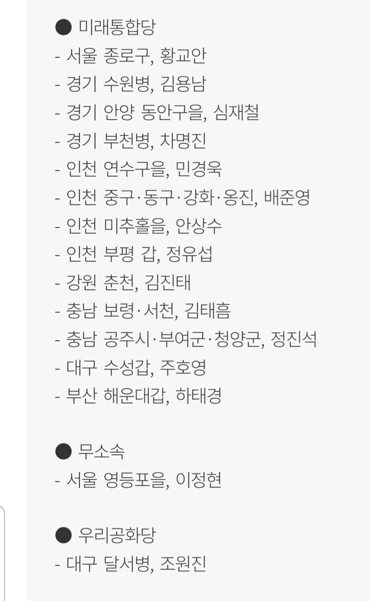 세월호 유가족이 뽑은 낙선 의원 15명 명단.
꼭~~낙선~!!!!!