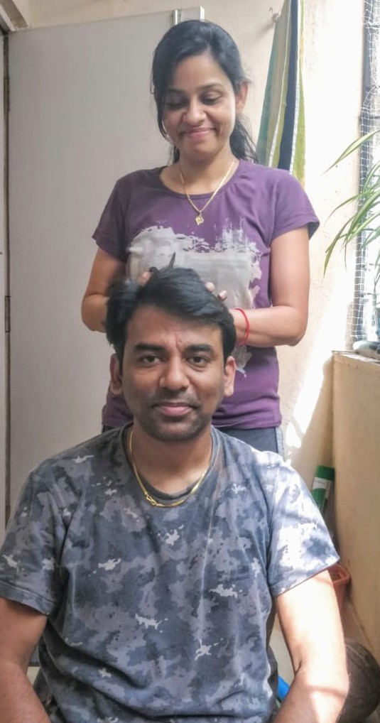 prabhus143's tweet photo. My beautiful personal hair dresser during corona lockdown.... Good work done... Even though it's first time...  

PC : Pratyush singh

#homebound #timepass #hairdressing #homesalon #oneplusphotography #mylittlephotographer #lockdown2020 #lockdownfun  #lockdowntimepass https://t.co/oShb7BQVBt