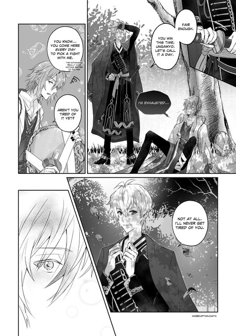 Happy MEZZO day to my dear butterfly Nine (@NinemaruArt)! 🦋
I went with your post-canon karatoga prompt ☁️🍁 Hope you enjoy! 

#DearMEZZOExchange 
#4月5日は環壮の日 #環壮の日 