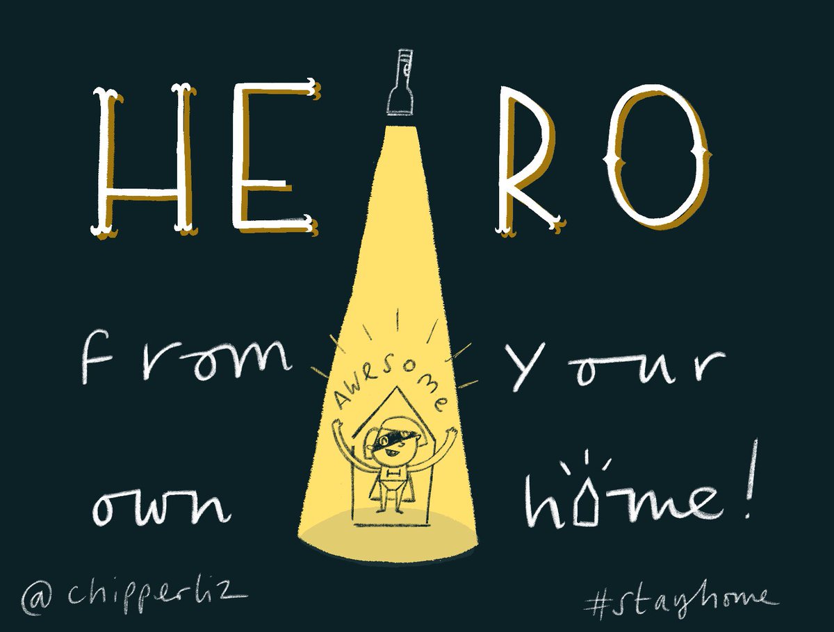 Chipperliz's tweet photo. Time to put on your cape and slippers people...! #beahero #stayhomesavelives #coronavirusuk #dontbeadick #feelingchipperdespiteeverything #chipchip #illustration #procreate https://t.co/9Q5EAB3RbY