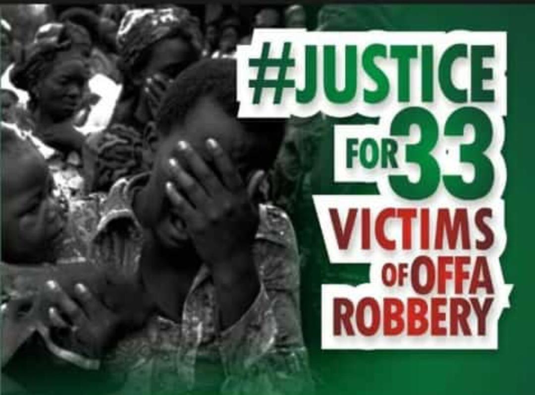 Abdullahilade's tweet photo. #OffaBankRobbery: Today marks two (2) years remembrance of the mournful incident of the Offa Robbery that claimed the lives of innocent souls. The families of the victims are hopeless as justice is yet to prevailed.
May God forgive their souls!!!
#JusticeForOffa https://t.co/ovqk6KXub0
