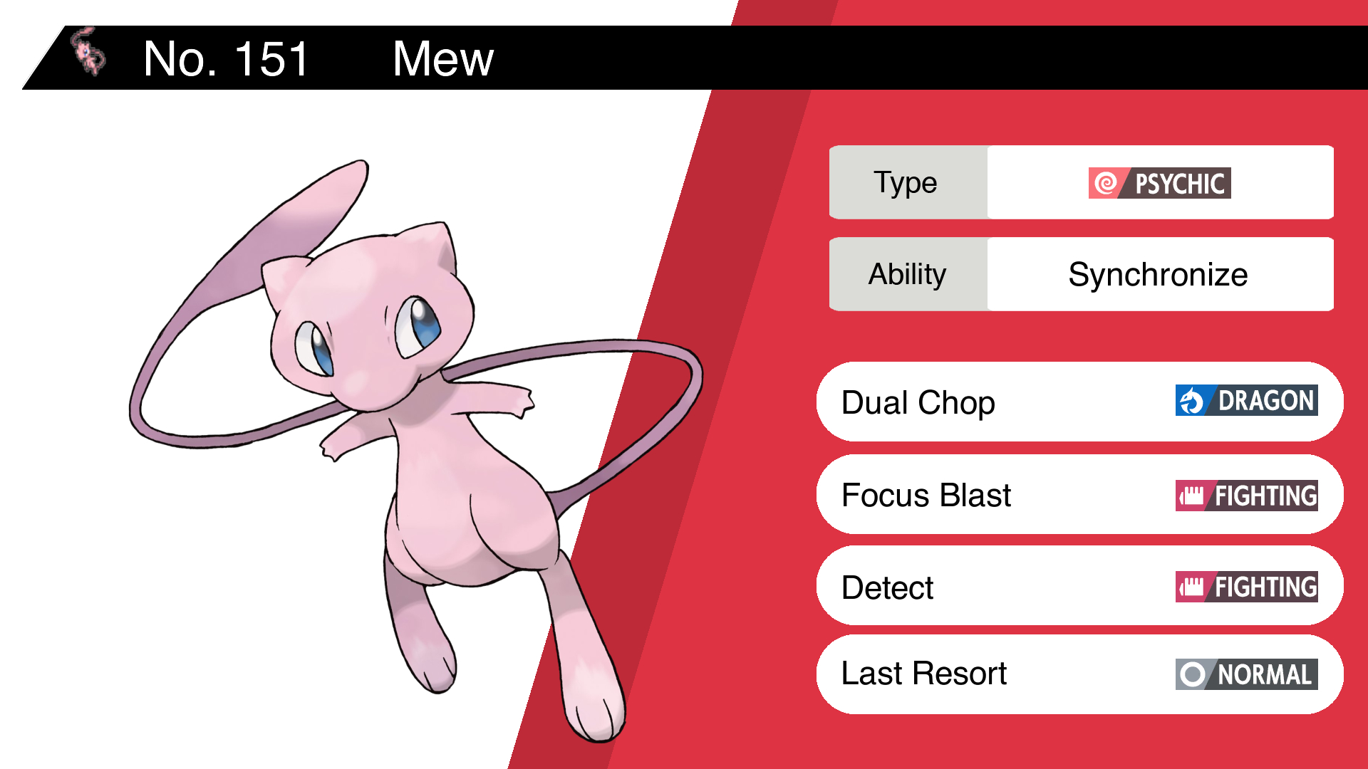 Random Pokemon Bot on X: Mew Ability: Synchronize Moves: Dual