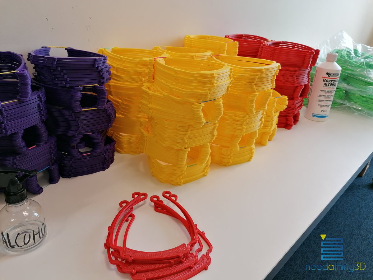 needathing3d's tweet photo. 💛 Front line
❤️ Police
💚 Hospital
💜 Retail
.
#needathing3d | #COVID19 | #masksfordocs | #operationshieldsup | #PPEshortage | #masksforall | #prrequest | #journorequests | #hackthepandemic | #ClapForOurCarers | #3Dprinting https://t.co/C1d9Dtbjp8
