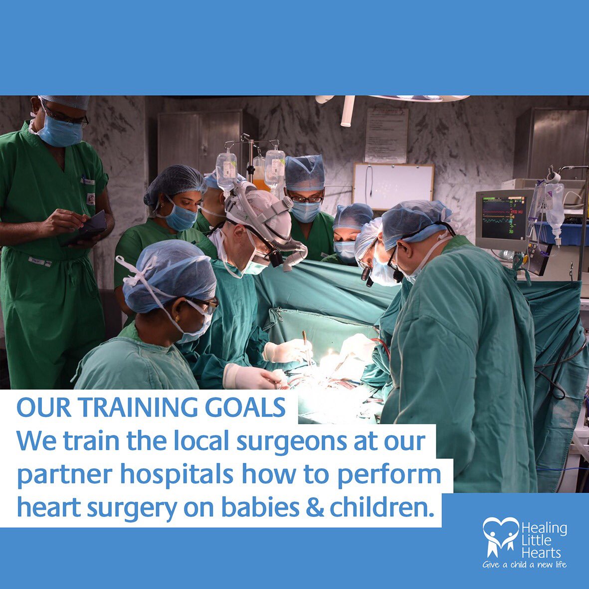 Our specialist paediatric surgeons go on Healing Little Hearts camps primarily to save lives. Within that remit they train and empower the local surgeons how to operate on babies and children’s hearts. 

#TrainingGoals #HLHCharity #BecomeAVolunteer #ClapForOurCarers