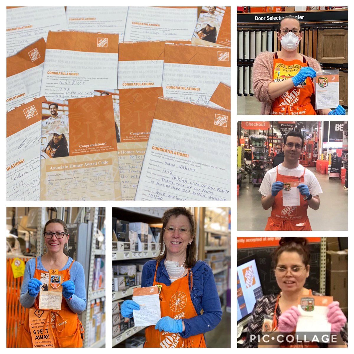 dlw877's tweet photo. A homer award for you, you, you &amp; you! Just another way of thanking our associates for all their hard work &amp; dedication they’ve shown during these difficult times.🧡😊🧡😊🧡😊#weareinthistogether #manymoretocome
#wearethehomedepot https://t.co/K5jqI5XlK1