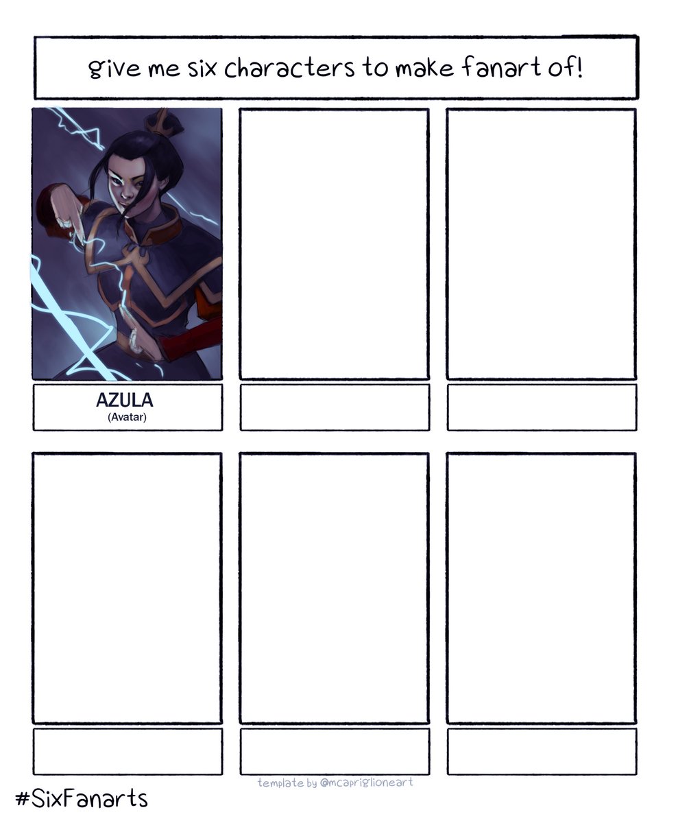 First round: Azula! Damn, I had to stop or I would start doing details and stuff. I miss Avatar!