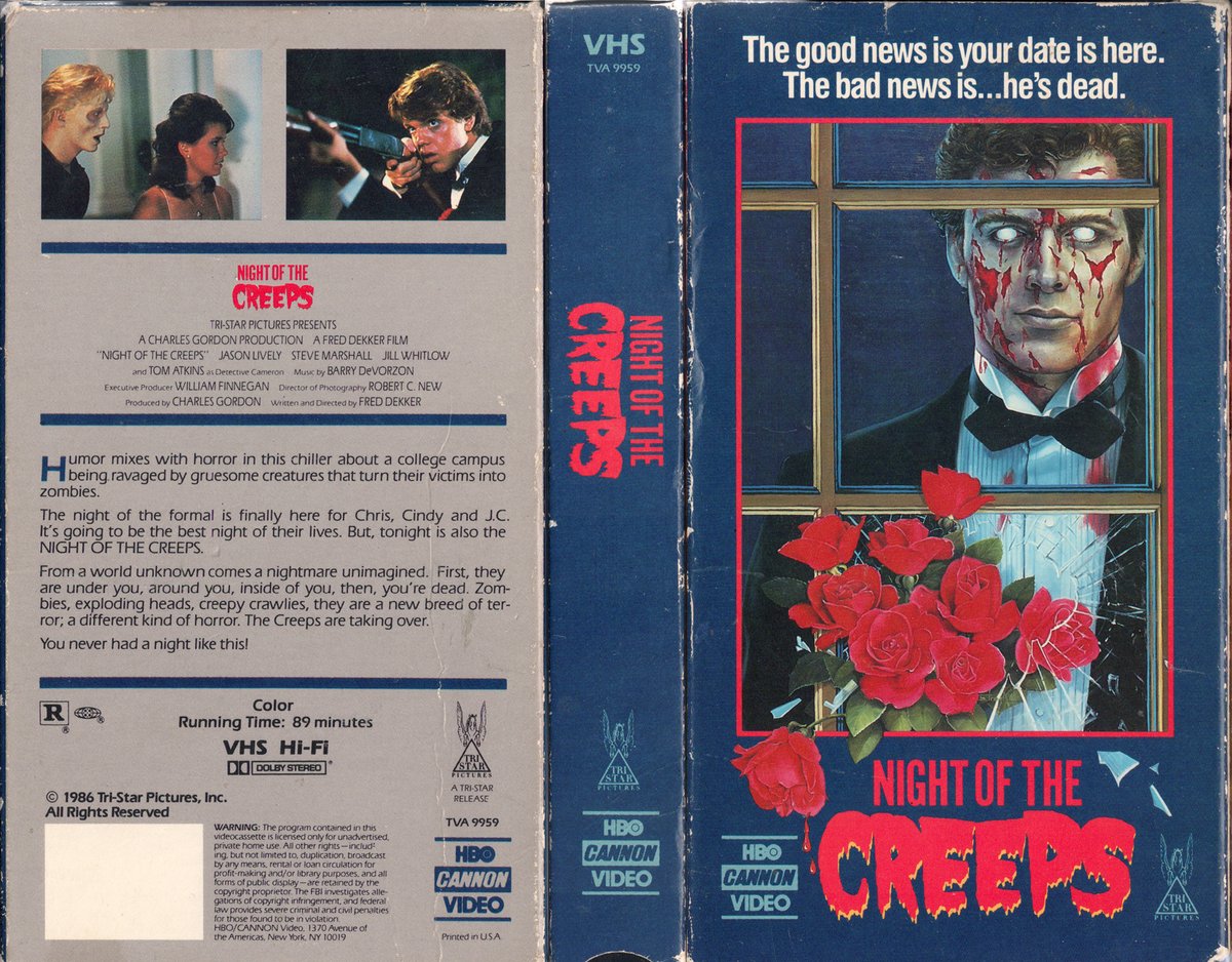 glovandymusic's tweet photo. Night of the Creeps, 1986.
.
.
#vhs #vhsmovies #vhscollectors #vhsisnotdead #vhscoverart #vhstapes #vhsishappiness #vhscollection #vhscollector #vhsfinds #vhslife #vhscovers #vhstour #vhscollecting #vhslover #vhsvideo #vhslove #vhsforever #vhscu #vhsjunkie #bekindrewind https://t.co/qY29Za4FJx