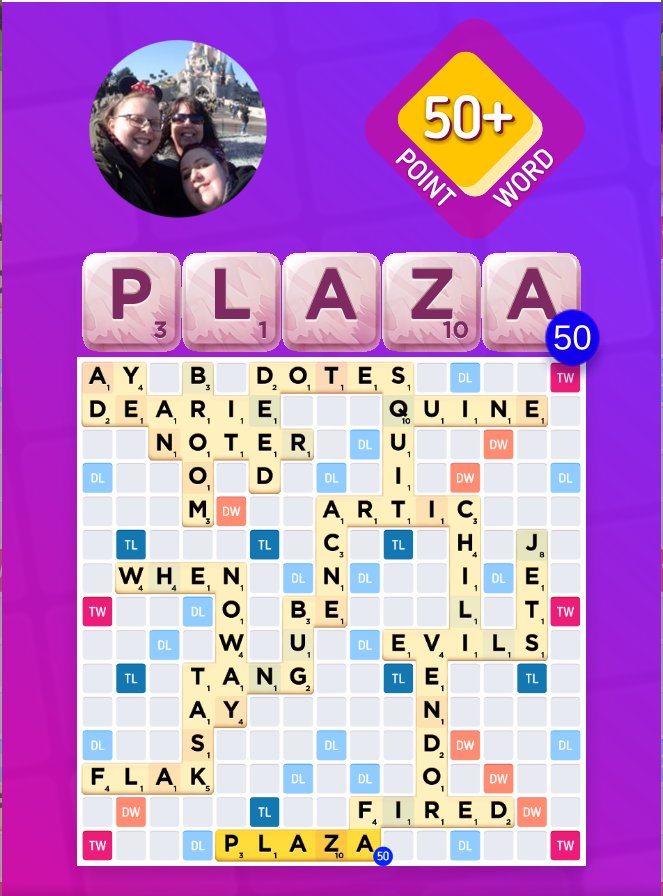tisha_jackson25's tweet photo. I scored 50 points by playing PLAZA in Scrabble GO! https://t.co/3nAusPYuGV https://t.co/oJeAGq1oAe