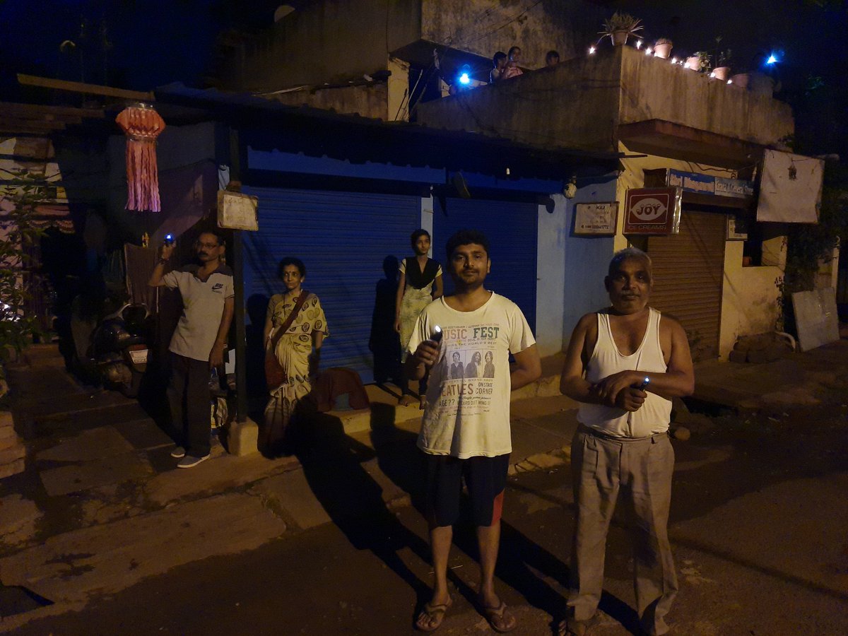 lifemeandmore's tweet photo. Amazing response to the Honorable Prime Ministers call to express solidarity. Houses big and small went off electric power and the people holding little lamps and lights came out in support.
@narendramodi #CoronaHarega #COVID19outbreak https://t.co/ad43wxdJA7