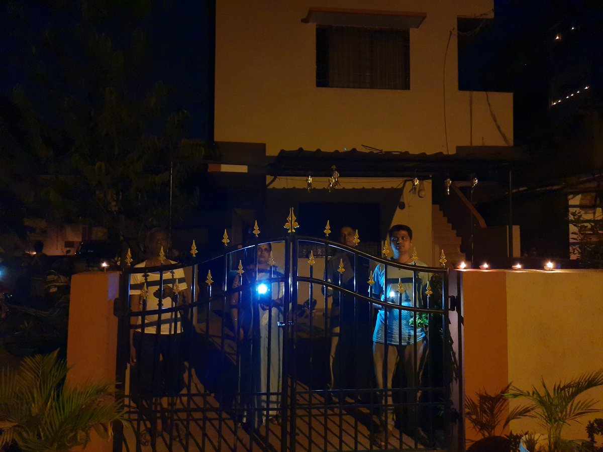 lifemeandmore's tweet photo. Amazing response to the Honorable Prime Ministers call to express solidarity. Houses big and small went off electric power and the people holding little lamps and lights came out in support.
@narendramodi #CoronaHarega #COVID19outbreak https://t.co/ad43wxdJA7
