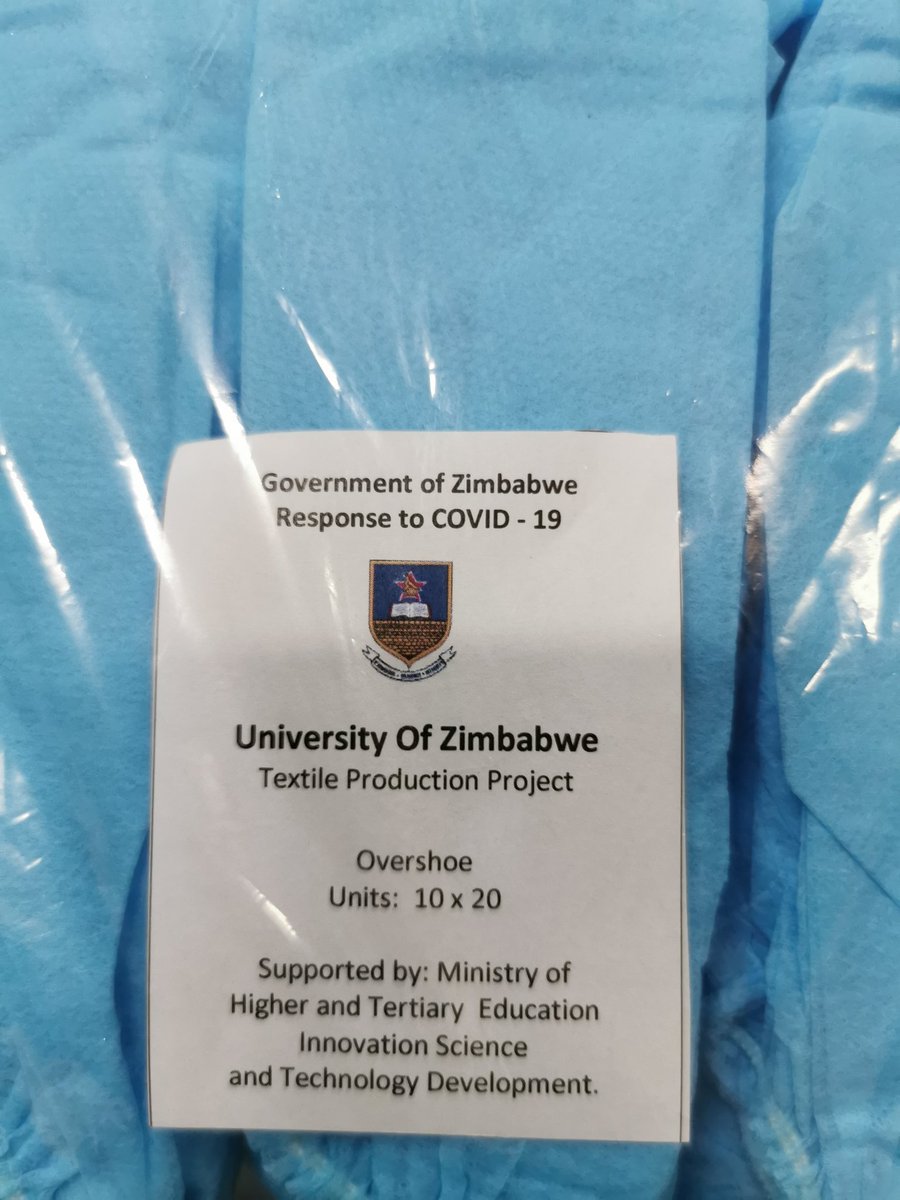nickmangwana's tweet photo. The University of Zimbabwe has produced 50 000 theatre caps and 20 000 overshoe covers. All these and their sanitisers are part of the Natpharm order. If there is something that #Covid19Zim has taught us, it's that we can produce a lot of what we import. https://t.co/kuP2JBzTWj
