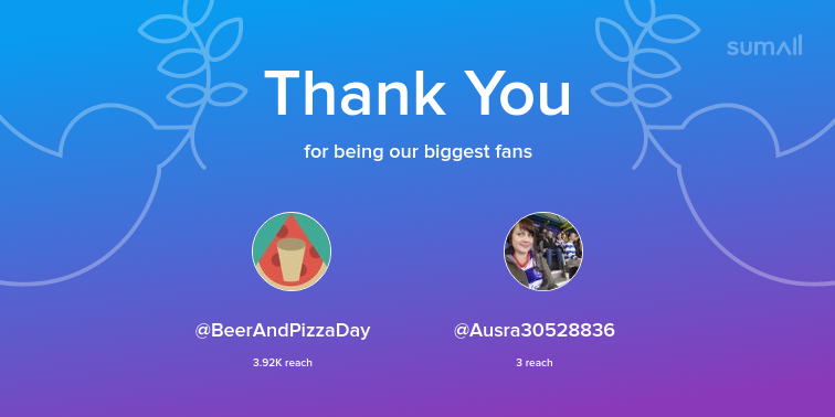 pwhpub's tweet photo. Our biggest fans this week: BeerAndPizzaDay, Ausra30528836. Thank you! via https://t.co/FE5FJnBBv5 https://t.co/lzGxr14yRy