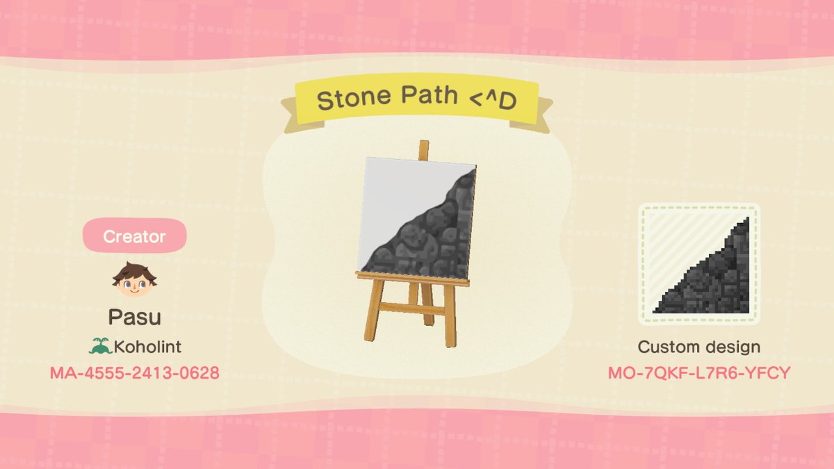 23. Diagonal parts for the cobblestone path, as requested :) You can find all four pieces if you search for my creator ID!  #ACNH    #ACNHDesign  #acnhpattern  #ACNHdesigns  #AnimalCrossing  