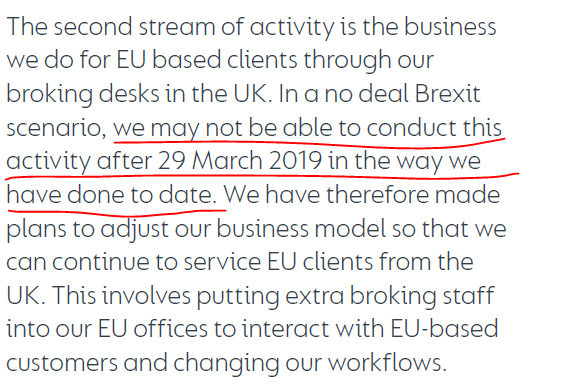 7/ The smaller part that is affected is, yes, the direct business with EU clients. The job impact is a small addition of staff in the EU, not reduction in the UK