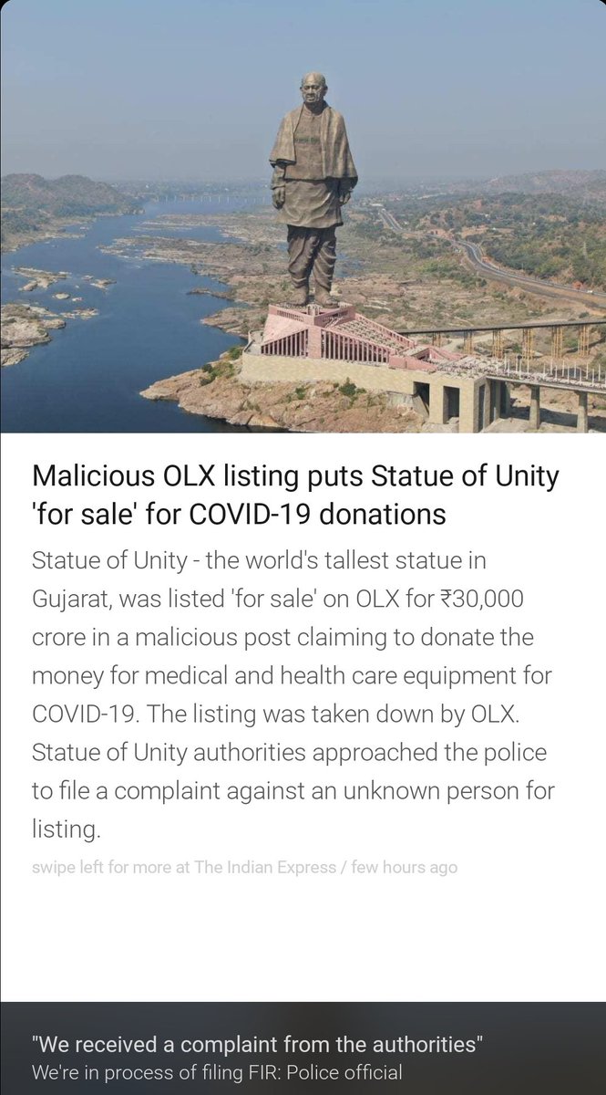 viyersujatha's tweet image. U read that right! #statuteofunity #malware #CyberAttack #india #Hackers #olx