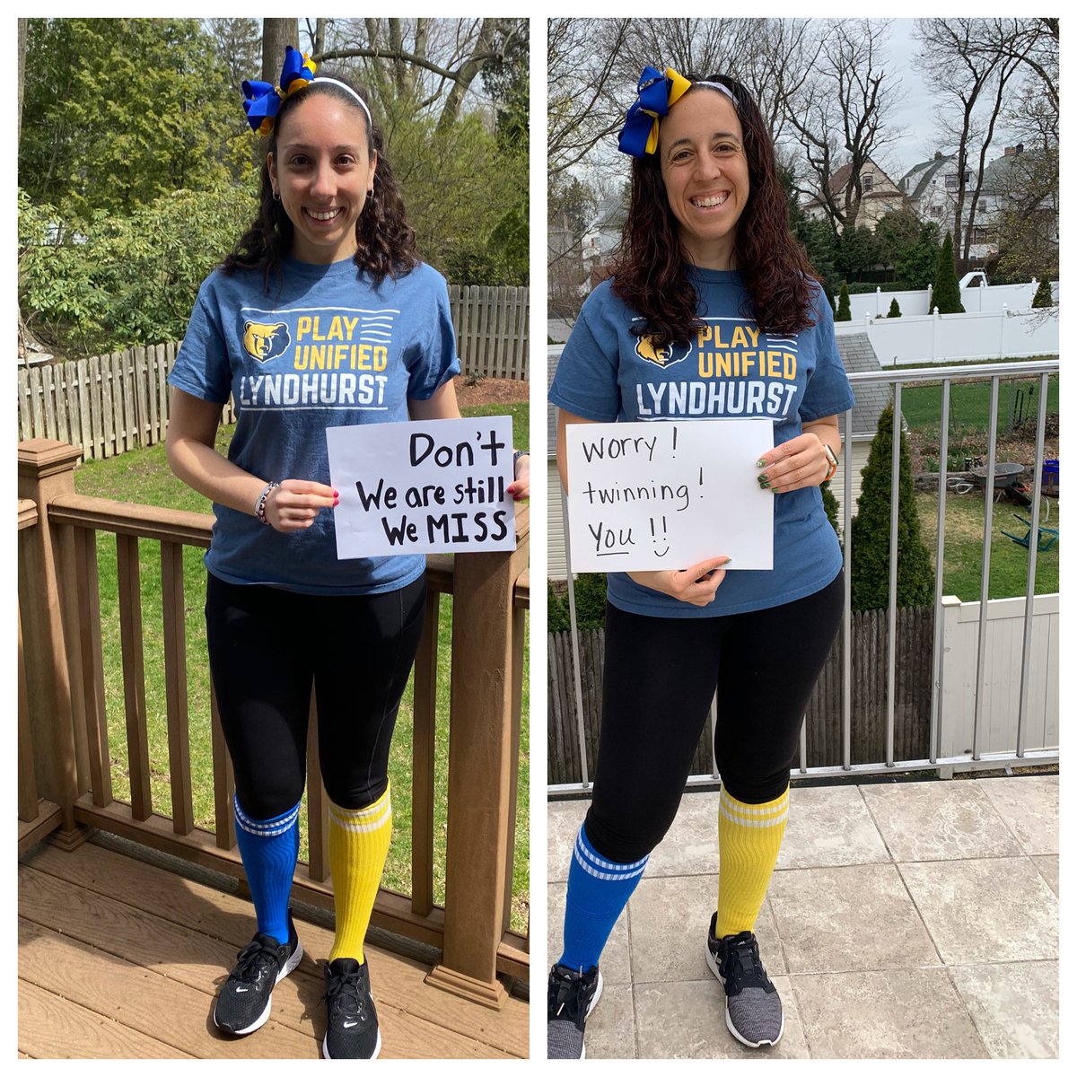 UnifiedPlay's tweet photo. Miss Lott and Mrs. Mulé’ are ready for Unifed Club Virtual Spirit Week. #braveintheattempt #unifiedclub #choosetoonclude https://t.co/fMXVwHnkFM