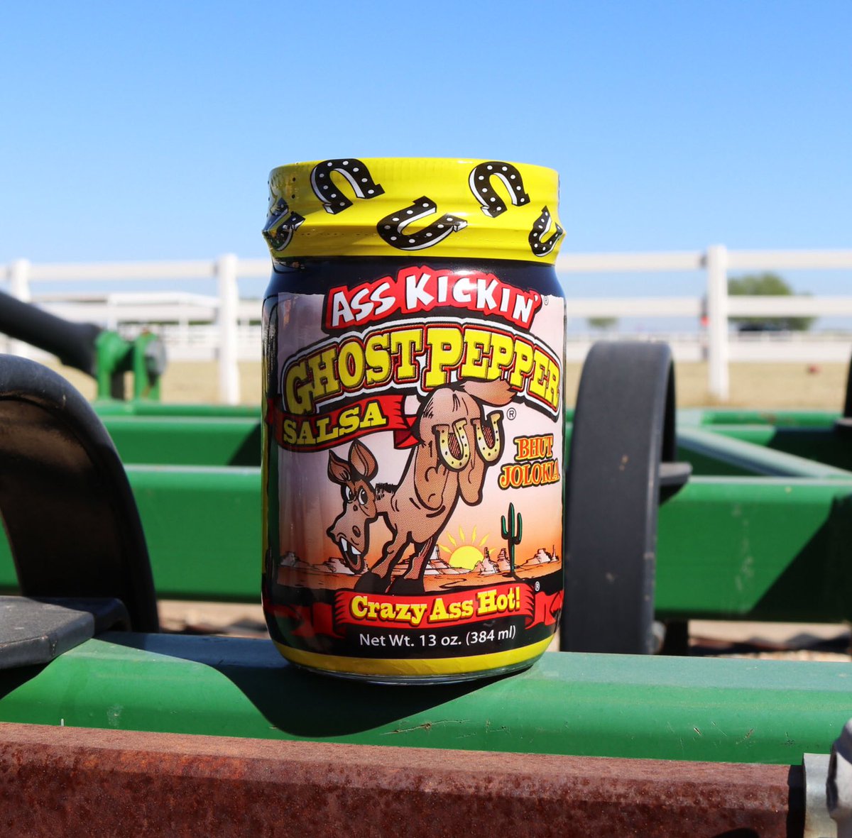 ASS KICKIN’ GHOST PEPPER SALSA
Kick your salsa up a notch….or two. Our Ass Kickin’ Ghost Pepper Salsa adds heat and flavor to any dish. Made with Bhut Jolokia peppers, this salsa will be full of heat! 
amazon.com/dp/B00GBFP4JA #BhutJolokia #ghostpepper #crazyasshot #salsa