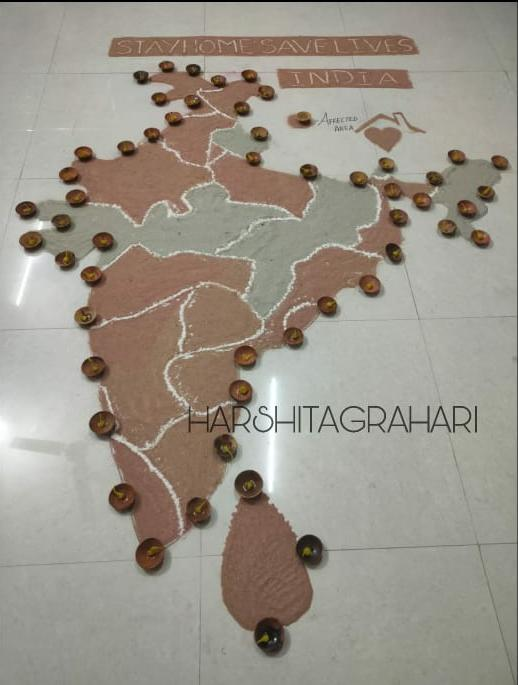 Harshitartistic's tweet photo. कोरोना के खिलाफ युद्ध में प्रधानमंत्री @narendramodi जी के आह्वान पर आज पूरा देश दृढ़ता से खड़ा दिखा। इस प्रकाश उत्सव ने एक नई ऊर्जा और आत्मबल का संचार किया है।
मेरी एक छोटी सी कोशिश पूरे देश को रोशन करने की
#LightForIndia #LightsOfHope #LightsOverLockdown #Diwali #9bje9minutes https://t.co/5NmA2eci7p