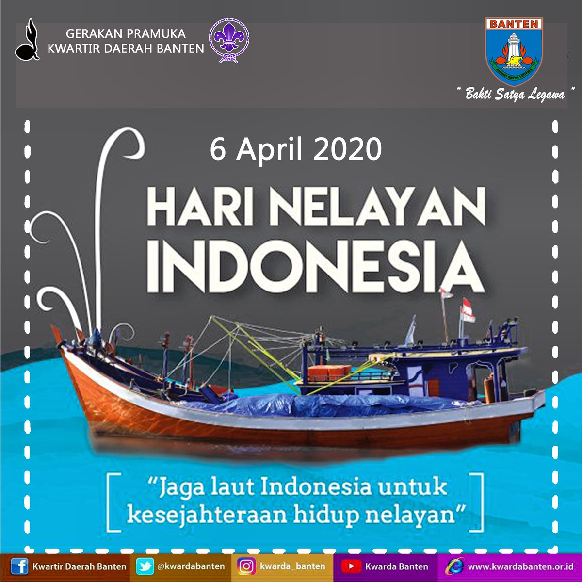 pramukabanten's tweet photo. 6 April diperingati sebagai Hari Nelayan.  Hari Nelayan Nasional diperingati sebagai bentuk mengapresiasi jasa para nelayan Indonesia dalam upaya pemenuhan kebutuhan protein dan gizi bagi seluruh lapisan masyarakat Indonesia. @GerakanPramuka https://t.co/RXmwRSws53