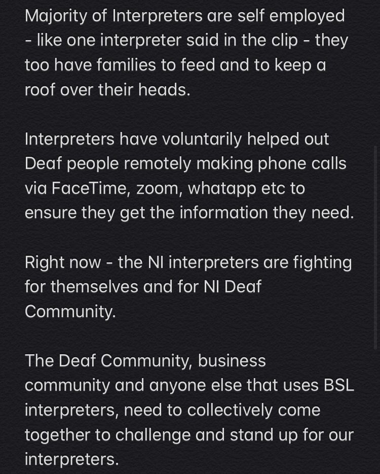 CJWightman85's tweet image. youtu.be/a_aRya0PLqo

#BSLinterpreters #Deaf #BSL #accessibility #deafcommunity #NorthernIreland #coronvirusuk #remoteinterpreting #standupforsignlangugeinterpreters #SignLanguage