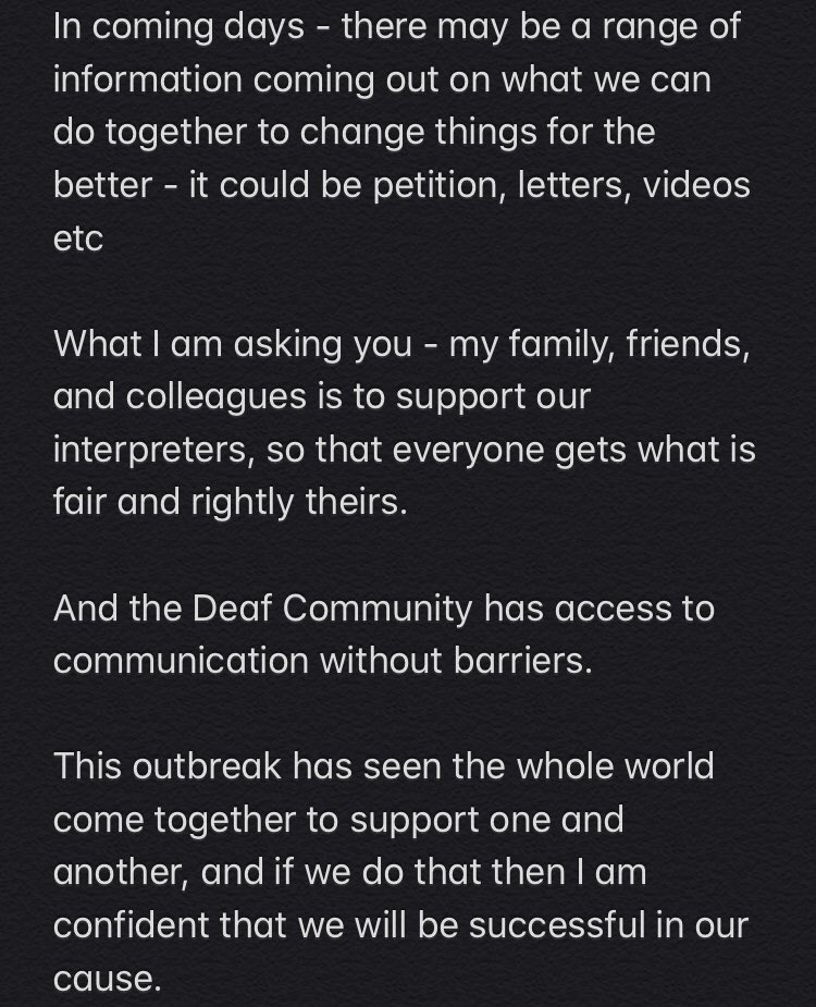 CJWightman85's tweet image. youtu.be/a_aRya0PLqo

#BSLinterpreters #Deaf #BSL #accessibility #deafcommunity #NorthernIreland #coronvirusuk #remoteinterpreting #standupforsignlangugeinterpreters #SignLanguage