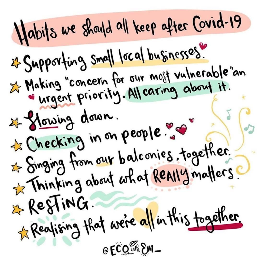recyclepointsbh's tweet image. habits we should keep after the pandemic
Be kind help others and stay safe
#covid19 #habits #pandemic #stayhome #staysafe #relax #supportsmallbusiness #checkin
#sing #whatreallymatters
......... Every change YOU make HAS an impact 
💡be part of the solution change starts with YOU