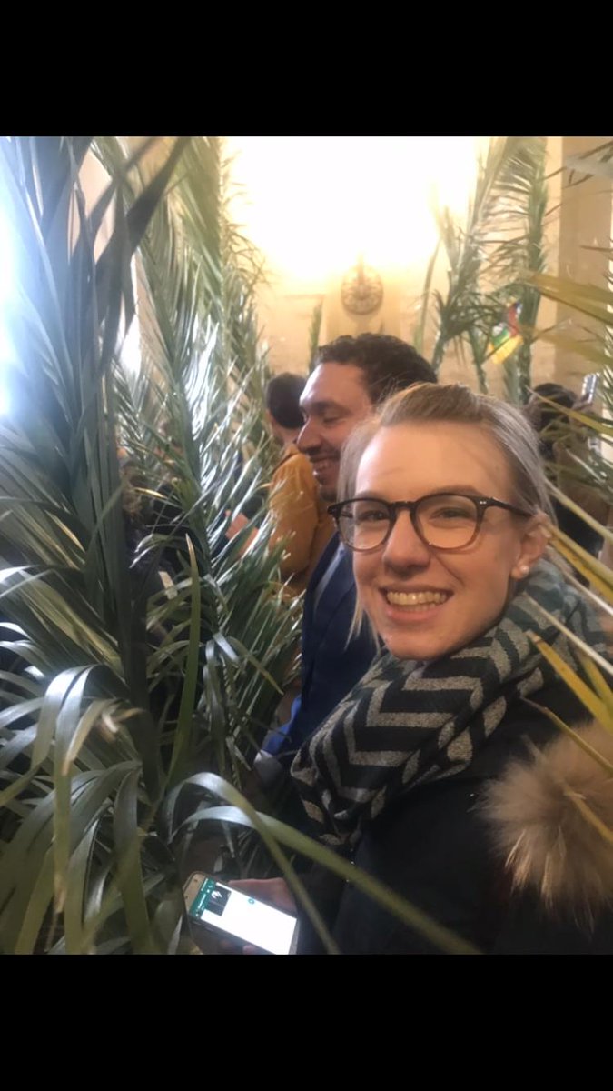 Palm Sunday, 2018. With other youth, carried the giant palms for the procession with Pope Francis.