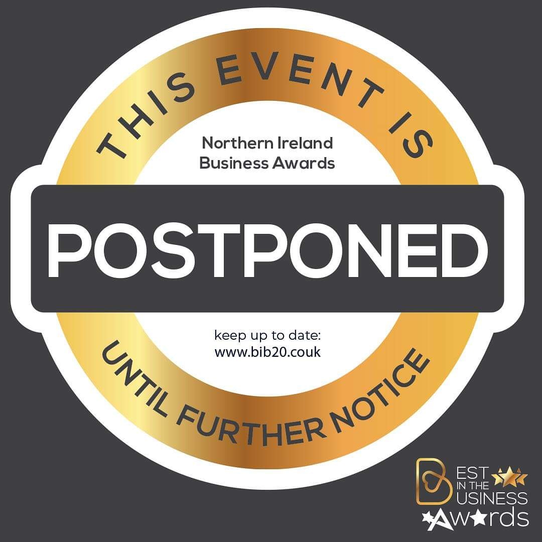 bitbawards's tweet photo. We have decided to postpone the upcoming Best in the Business Awards for Northern Ireland to a later date. We feel that the 30th May is not a suitable date with the outbreak of Covid 19. We will have a new date very shortly. https://t.co/0lPI5UfikU