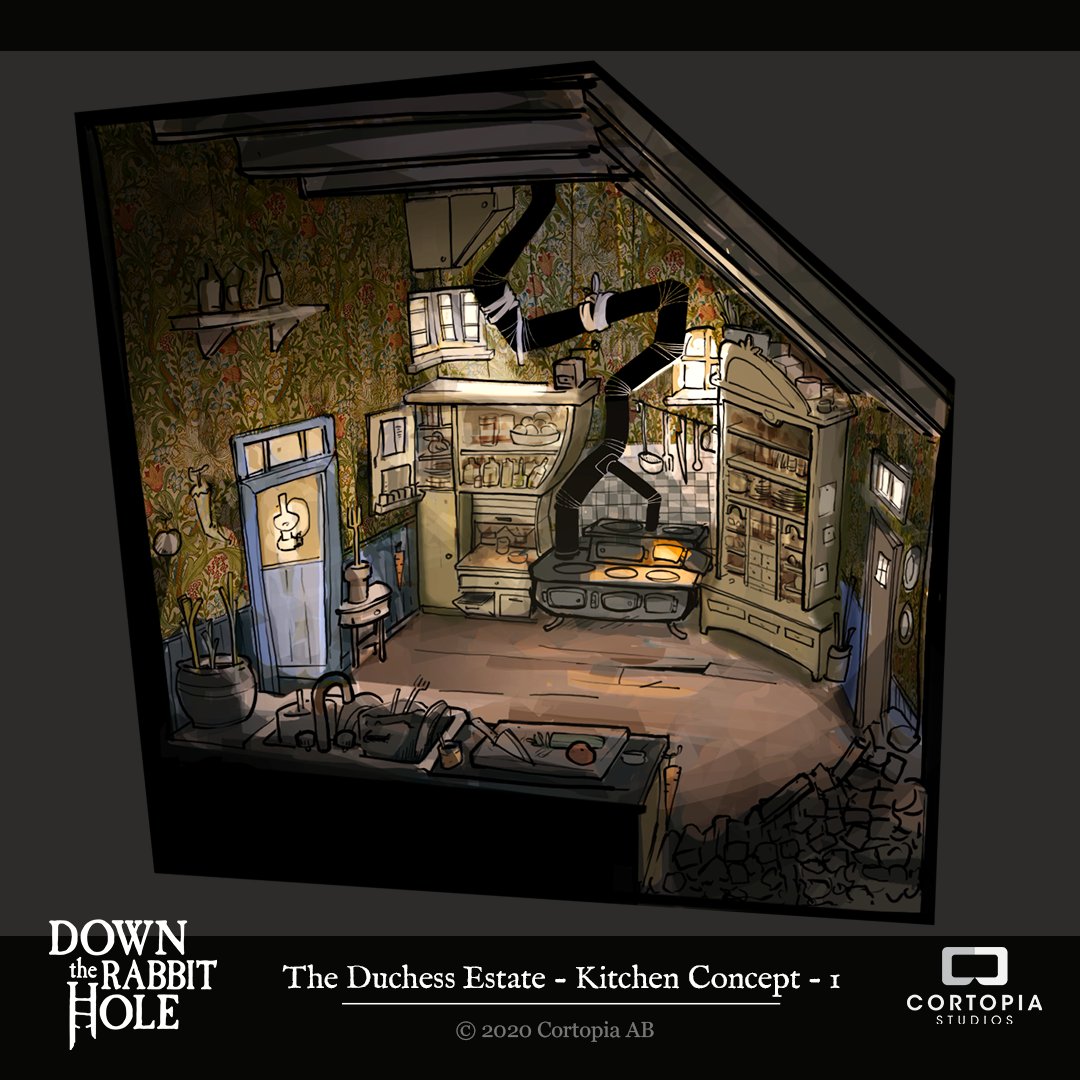 DTRH_game's tweet photo. “If I had to pick one region that I enjoyed working with the most, I would say The Duchess Estate. It takes place both indoors and outdoors, the light varies between dim and intense, and the whole estate is literally packed with details.” – Max Huusko, Concept Artist #conceptart https://t.co/OXX6A8ycX3