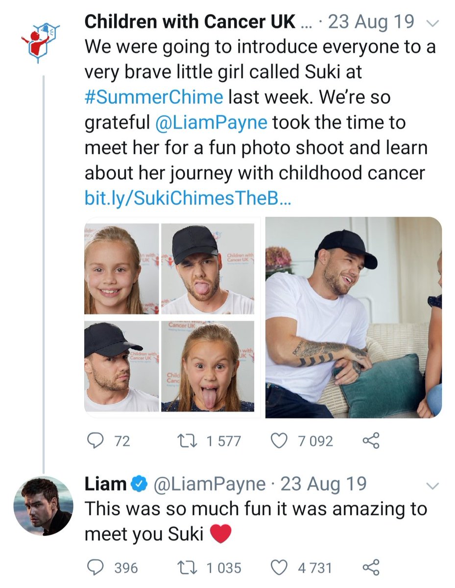liam payne is always giving to charity and supporting different charities and causes in lots of different ways.