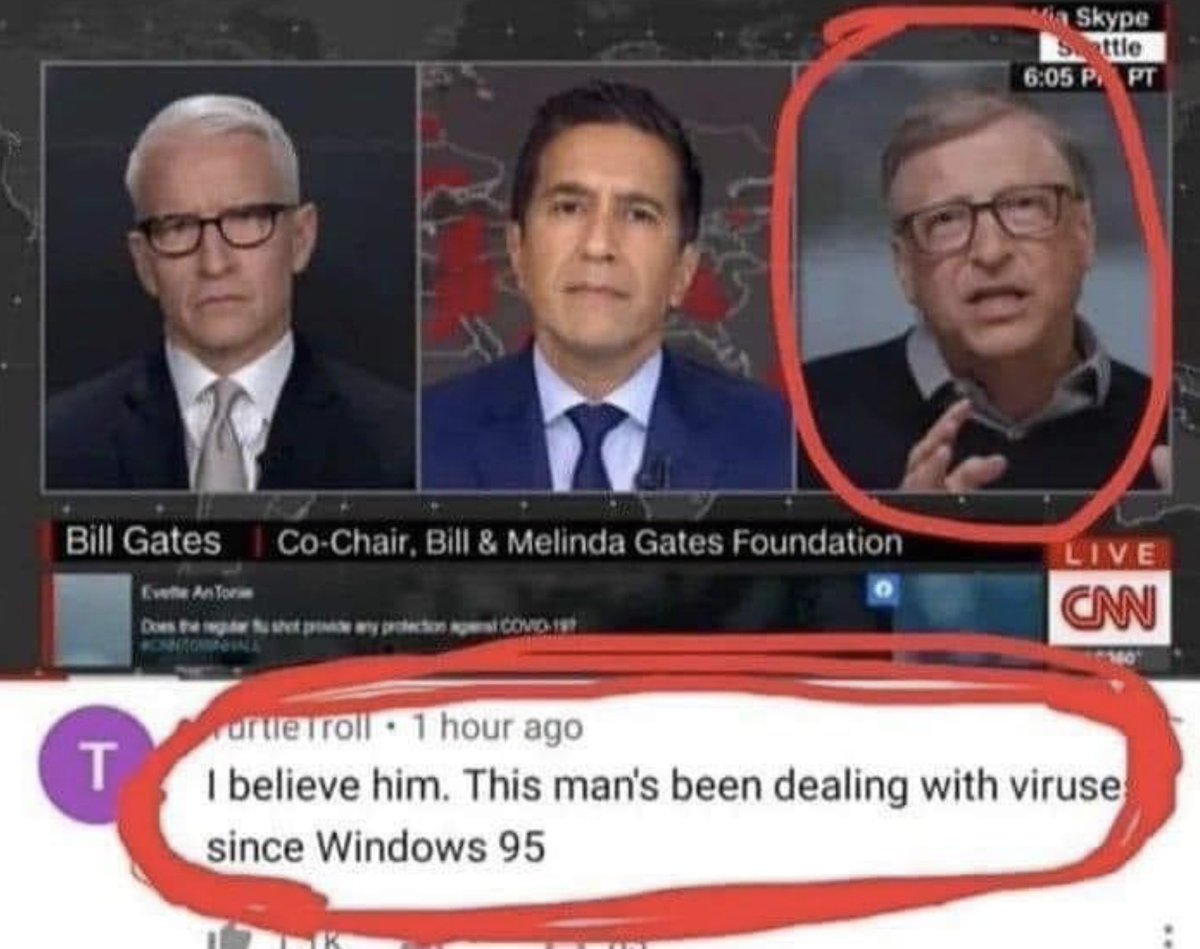 This really made me laugh - and I needed a good laugh yesterday. That said, super grateful for Bill Gates who has been a calm voice of reason &amp; action publicly