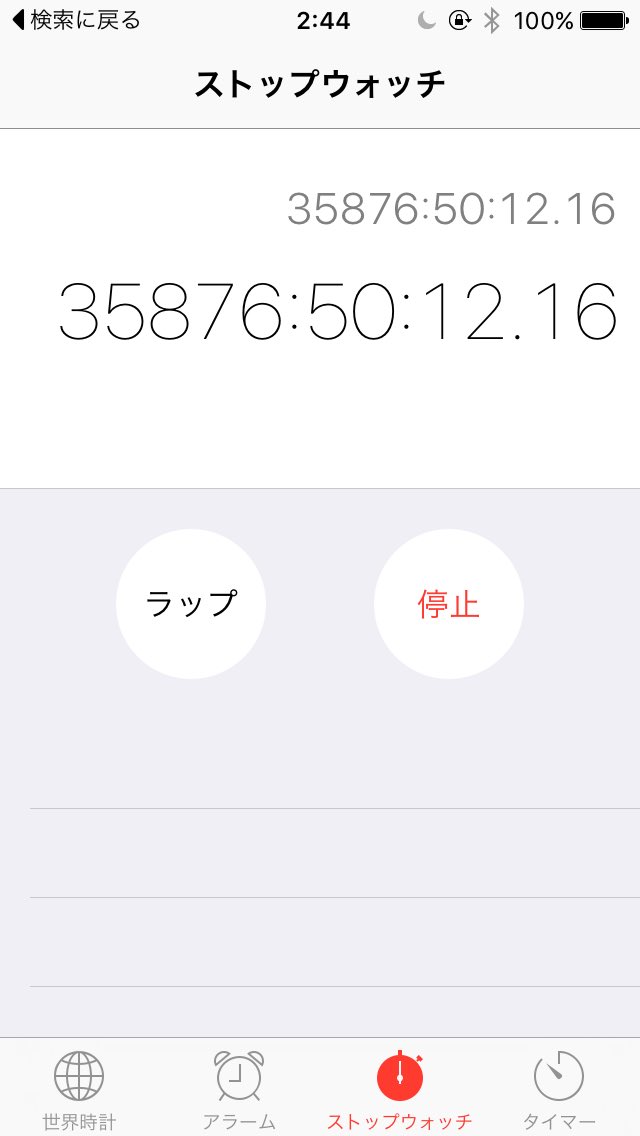 川西卓 V Twitter Iphoneのストップウォッチ4年間稼動してた おつかれさまでした